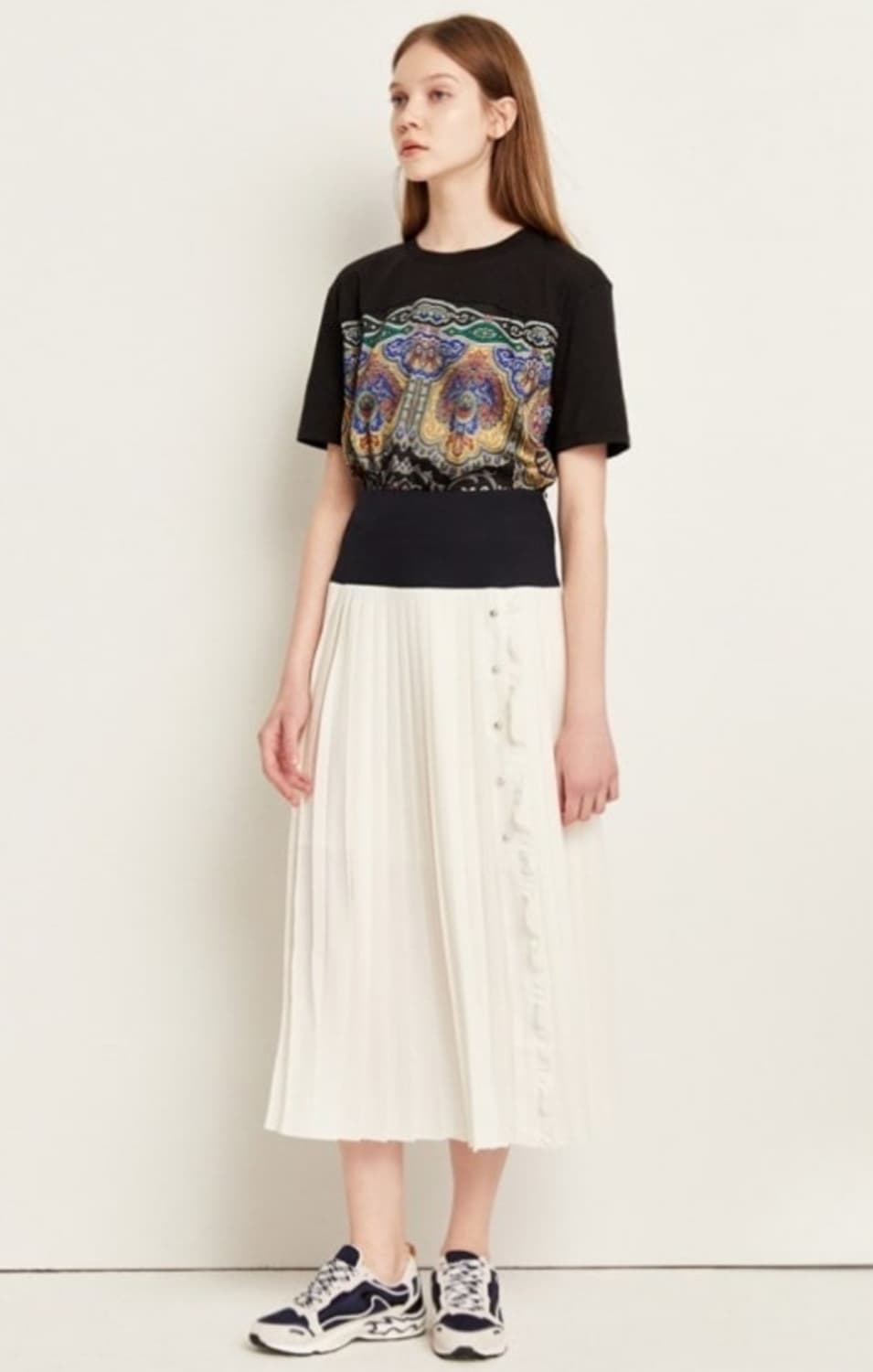 산드로 러플 플리츠 스커트 66사이즈 상품이미지3