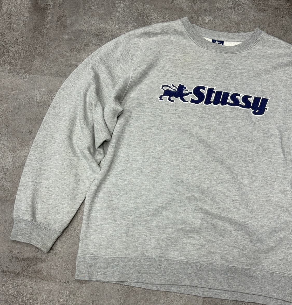 90s 스투시 Stussy 스펠아웃 그레이 맨투맨 티셔츠 상품이미지3
