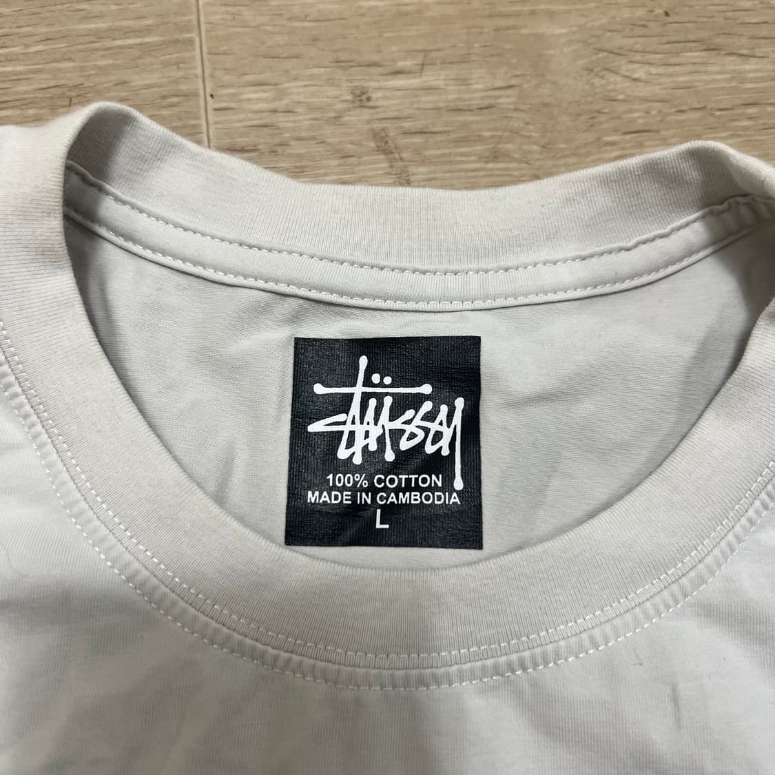 스투시 다이스 로고 빅프린팅  반팔 티셔츠 [그레이] L/100 상품이미지5