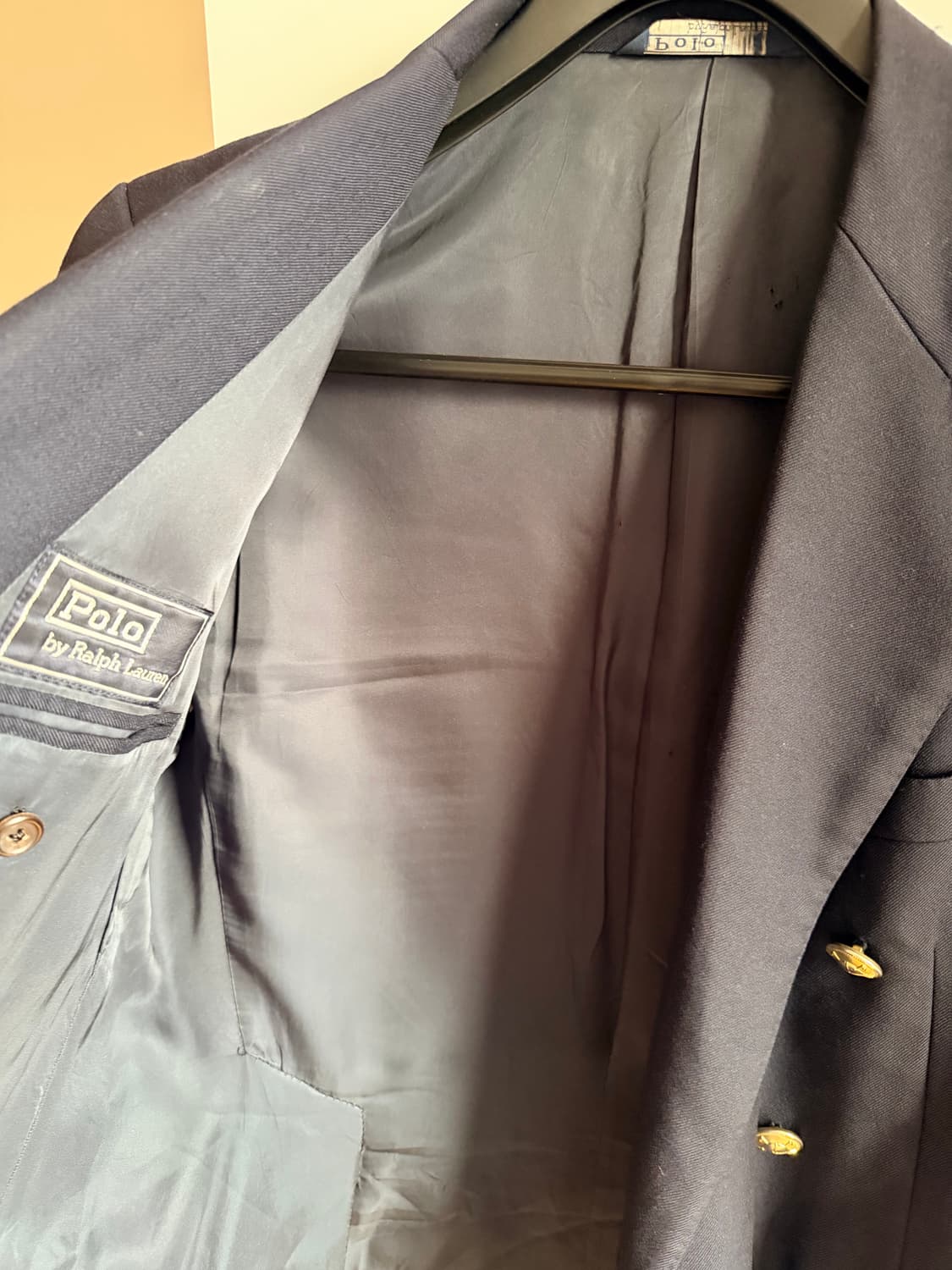 폴로 네이비 금장 더블 자켓 L 상품이미지4