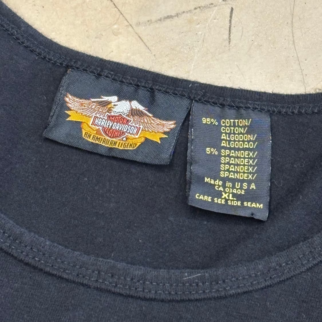 🫶🏻 할리데이비슨 여성용 블랙 크롭 롱슬리브 🫶🏻 상품이미지4