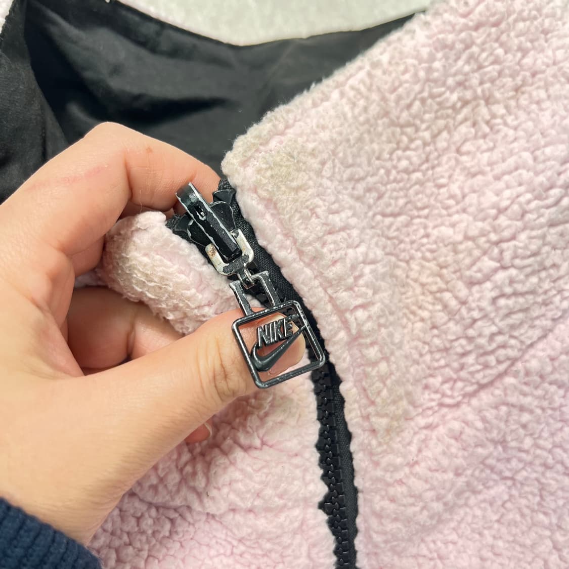 100 나이키 리버시블 양면 양털 핑크 플리스 자켓 상품이미지5