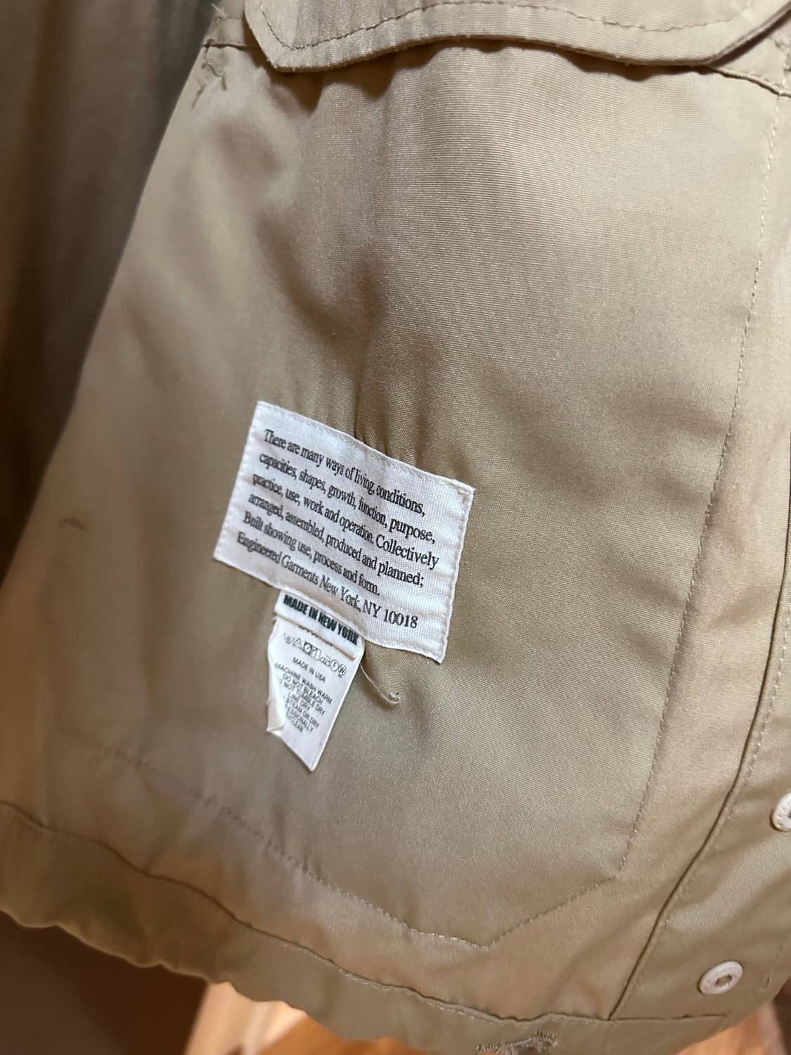 [S] 엔지니어드 가먼츠 엔가 아틀란틱파카 베이지 상품이미지7