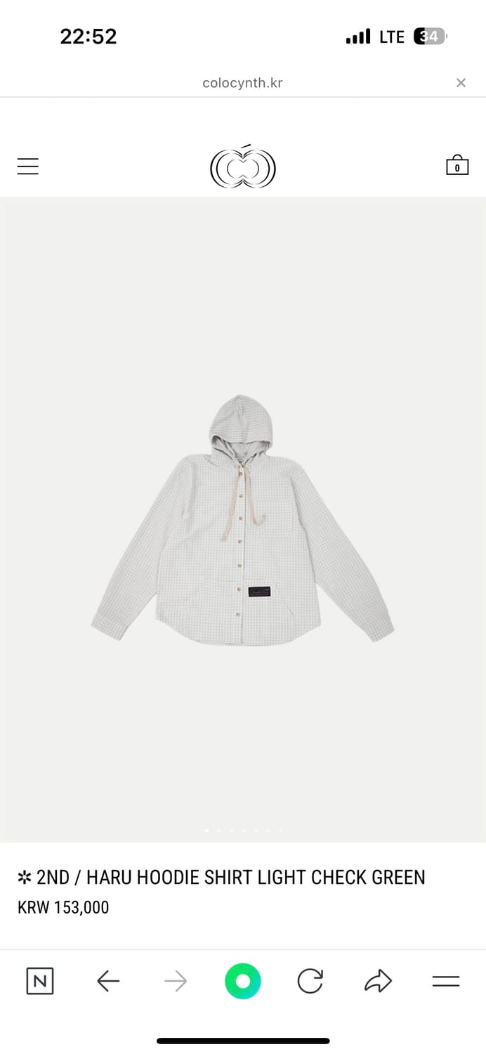 콜로신스 후디셔츠 체크 상품이미지1