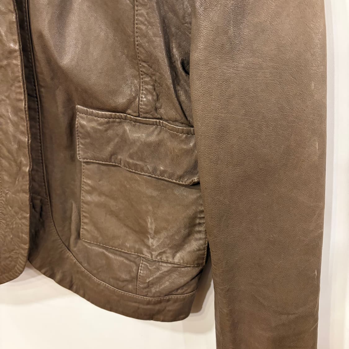 막스앤코 램스킨 숏 레더자켓 상품이미지3