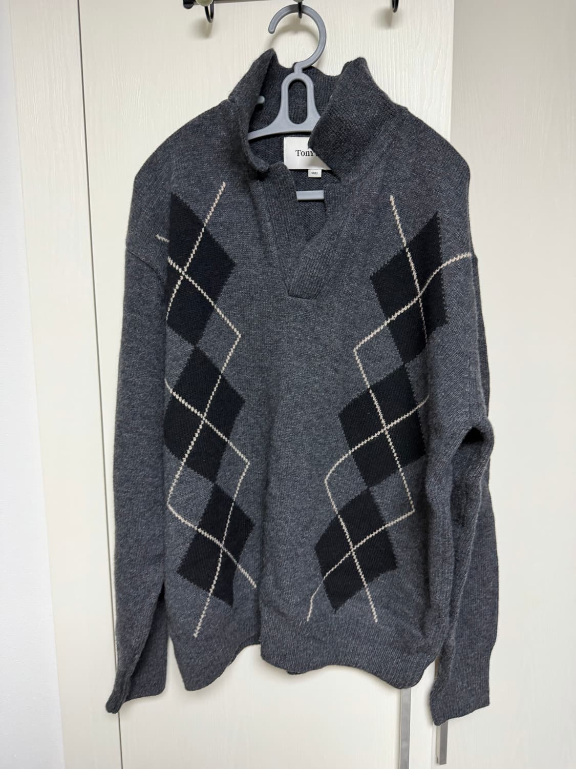 토니웩 아가일 니트 상품이미지1