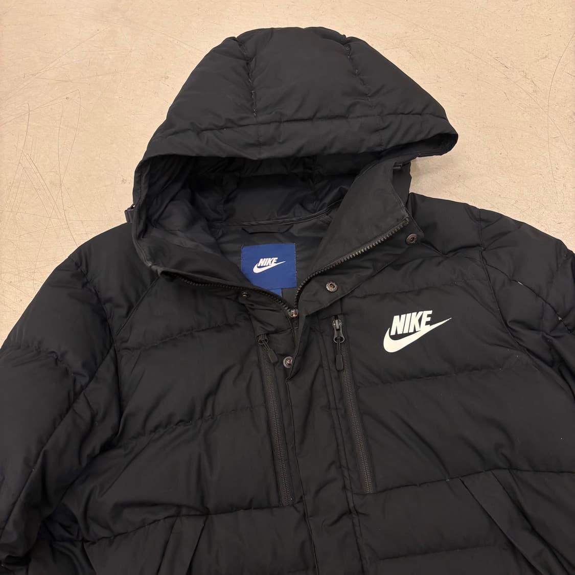 나이키 스몰로고 블랙 다운 롱패딩 상품이미지2
