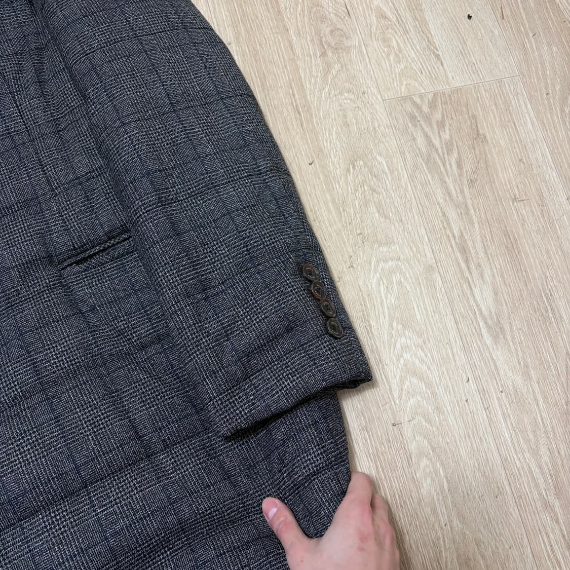 지오투 남성 클래식 체크 롱패딩 패딩코트 XXL/110  상품이미지5