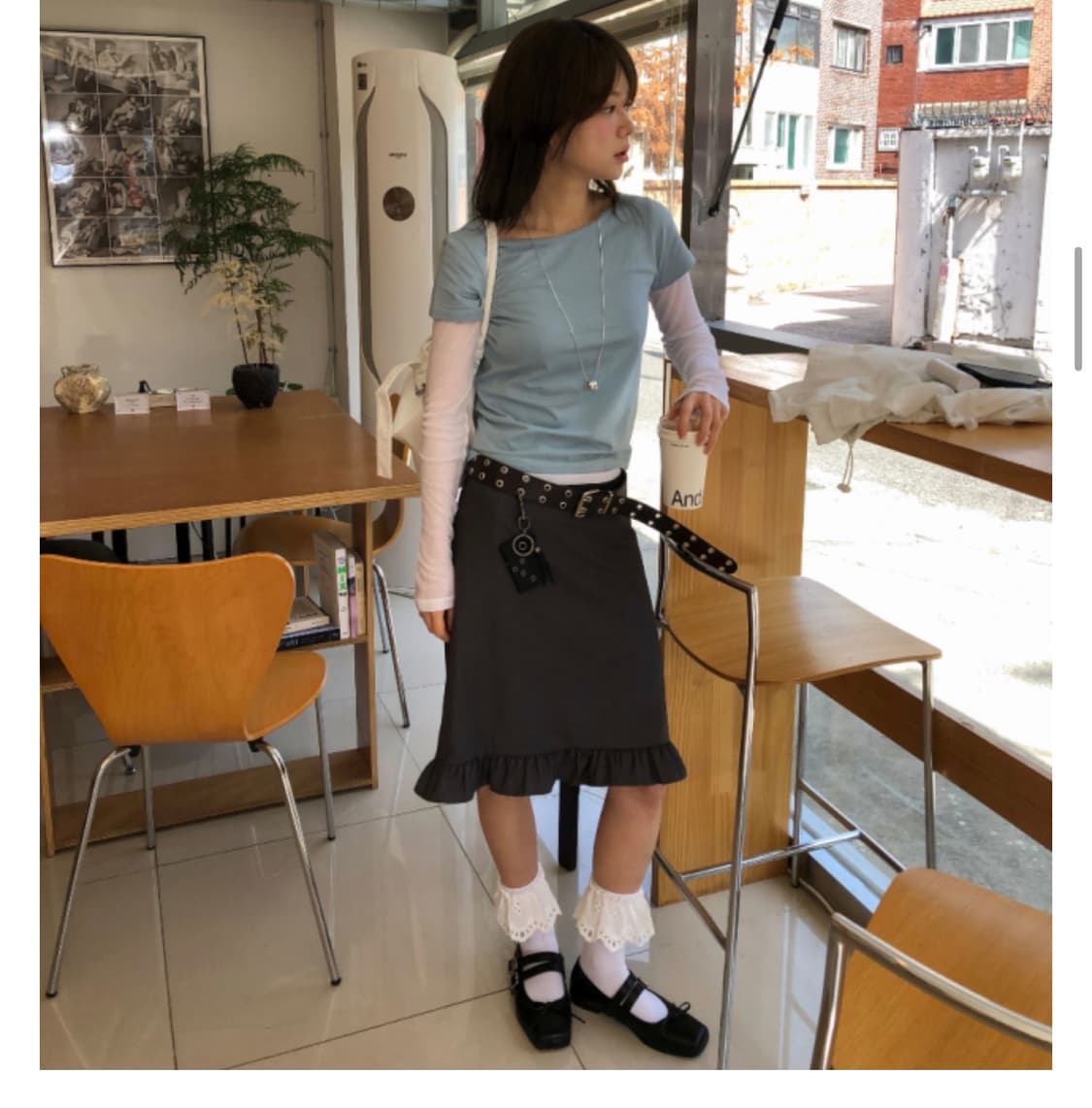 서울베이스드 프릴스커트 셋업 상품이미지1