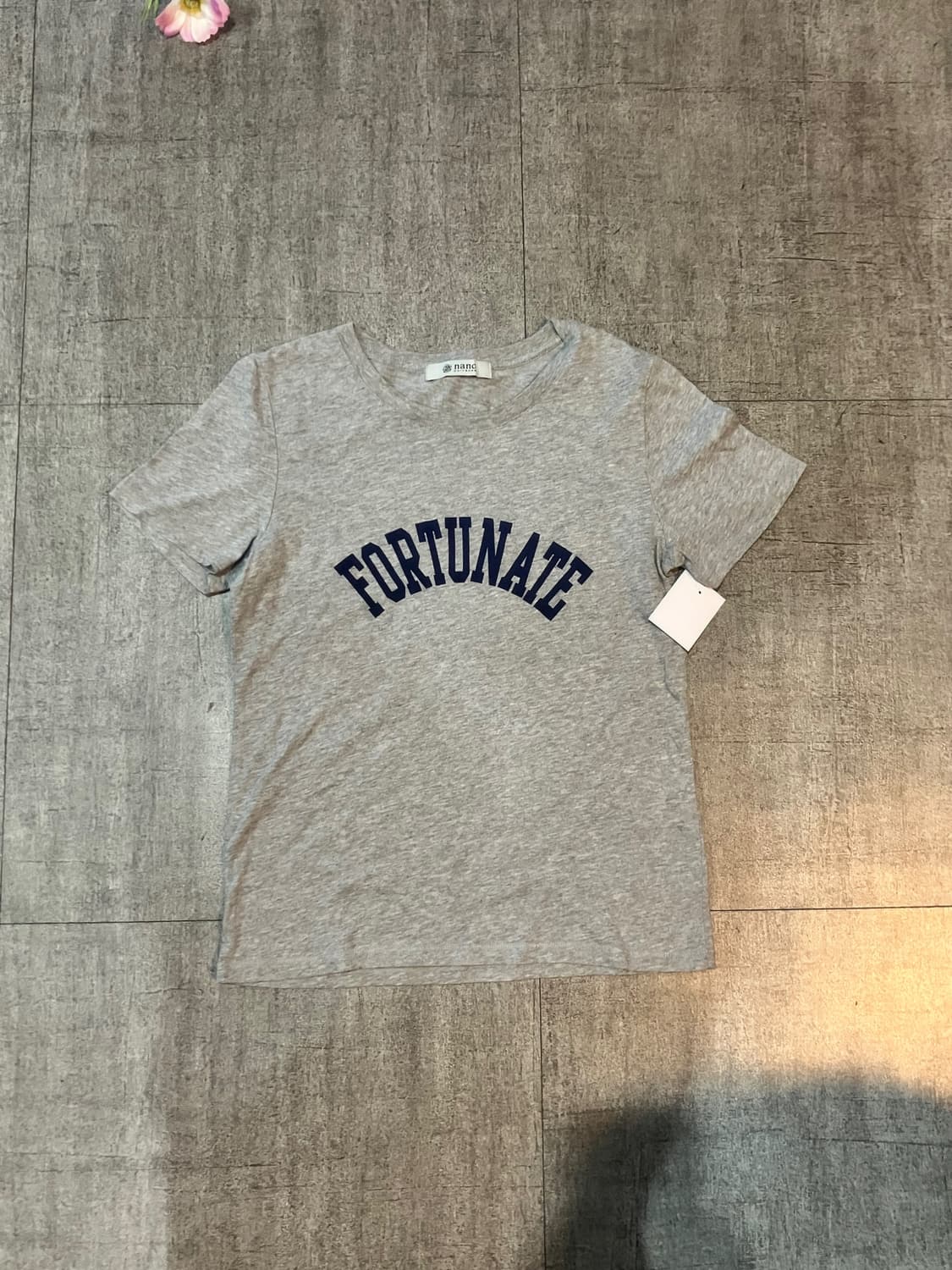 일본빈티지 Nano 핀터깔y2k 긱시크 붙핏 아치로고 반팔티셔츠 상품이미지1