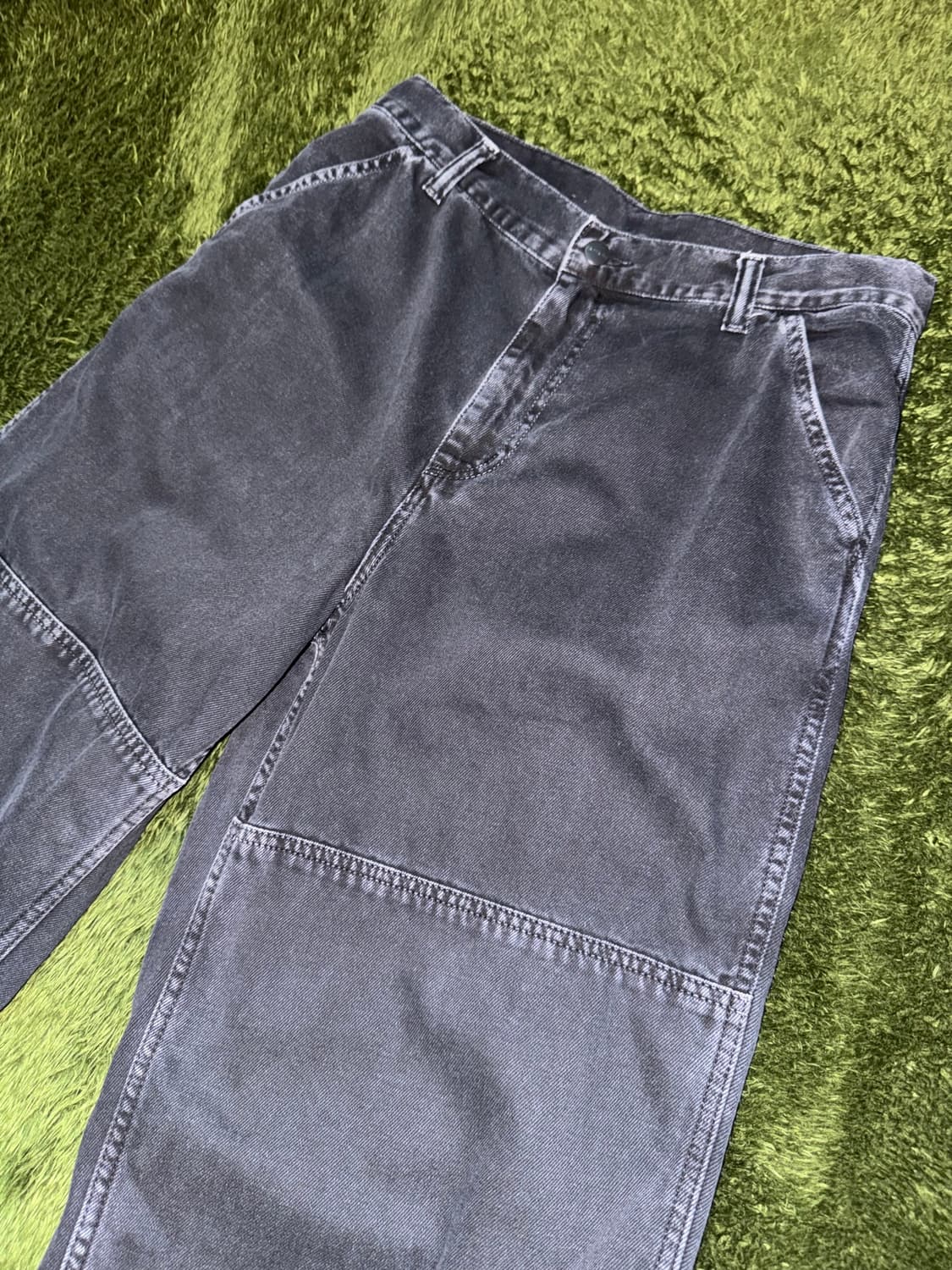 [28] 칼하트 WIP 개리슨 더블니 카펜터 팬츠 블랙 상품이미지2