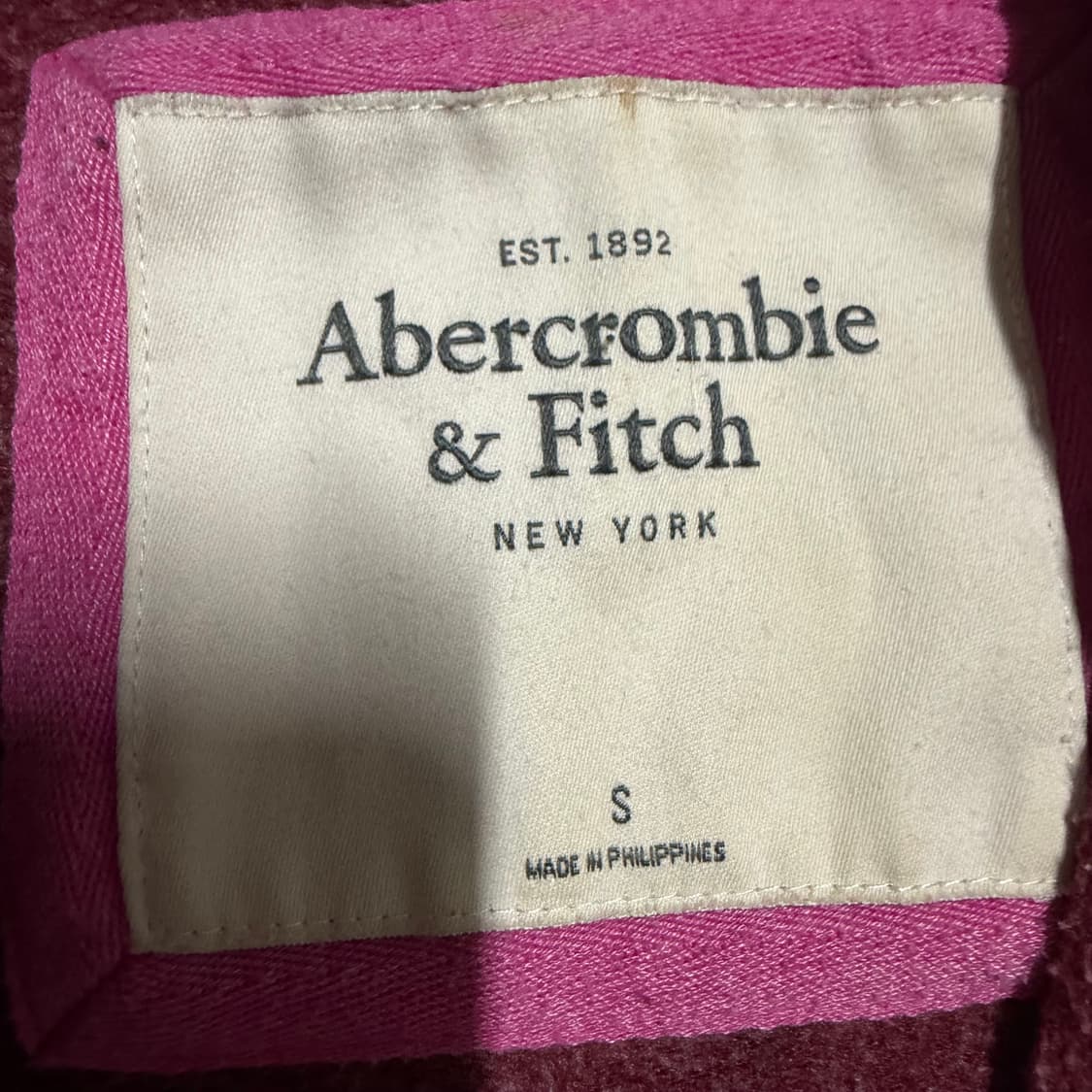 아베크롬비 레드 후드집업 S 상품이미지3