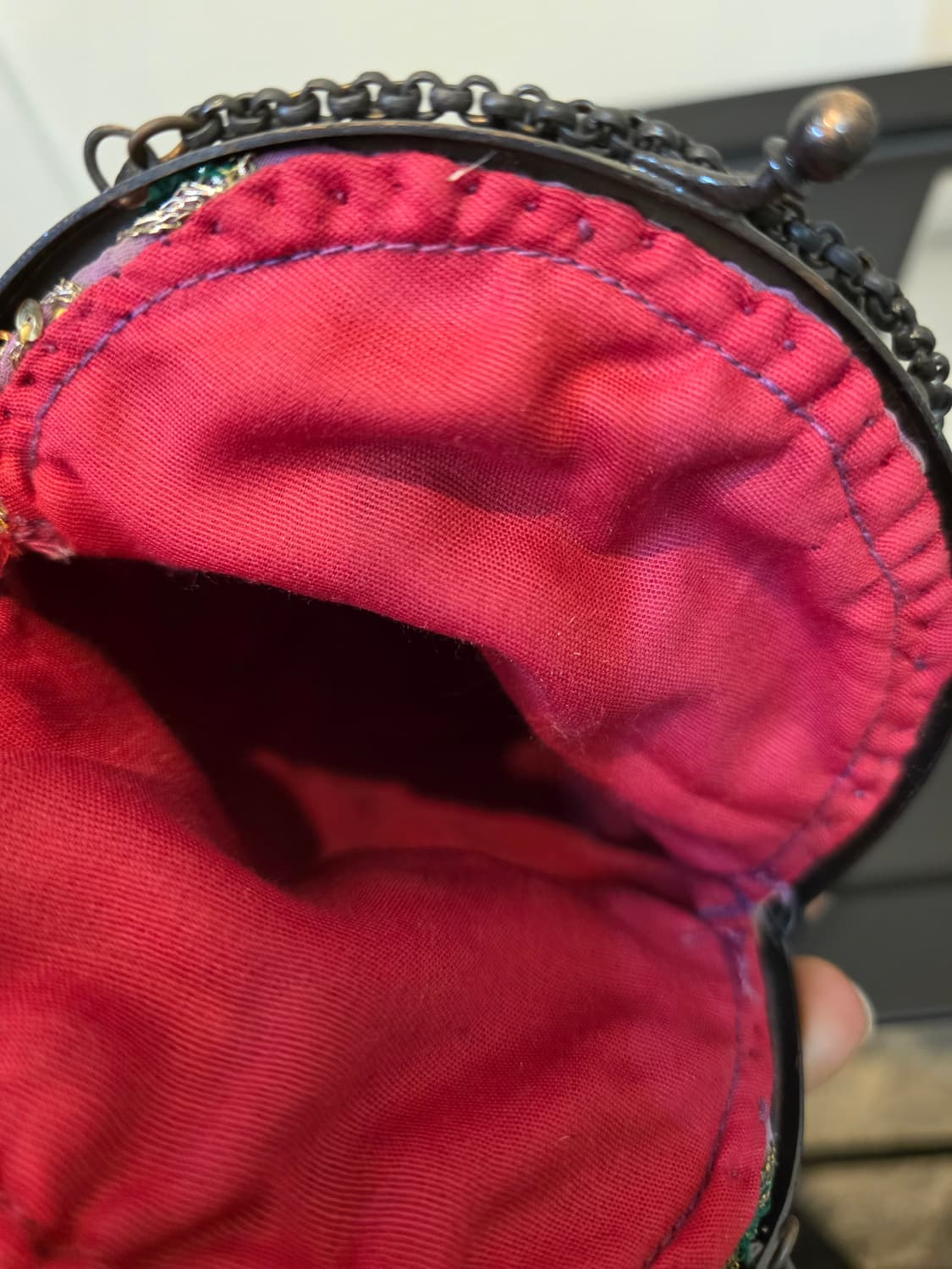 빈티지 체인 토트 자수 가방 상품이미지4