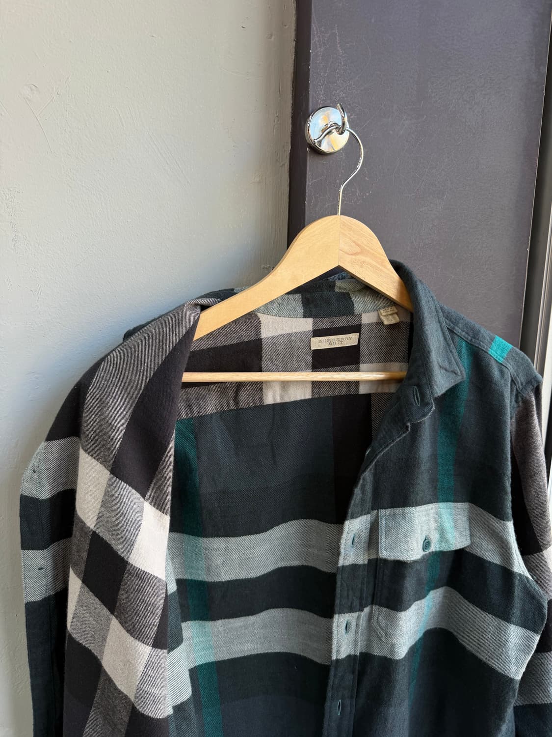 L/ 버버리 노바체크 코튼니팅 셔츠자켓 상품이미지6