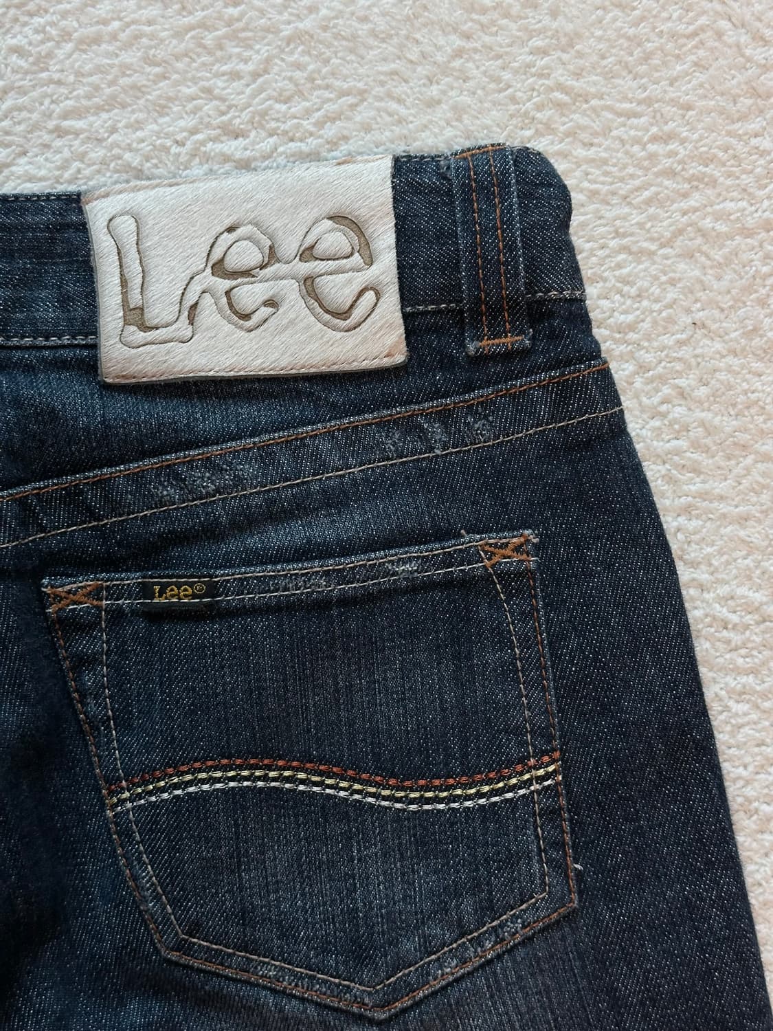 00‘s Lee 로우라이즈 세미부츠컷 데님팬츠 y2k 갸루 펑크 상품이미지6
