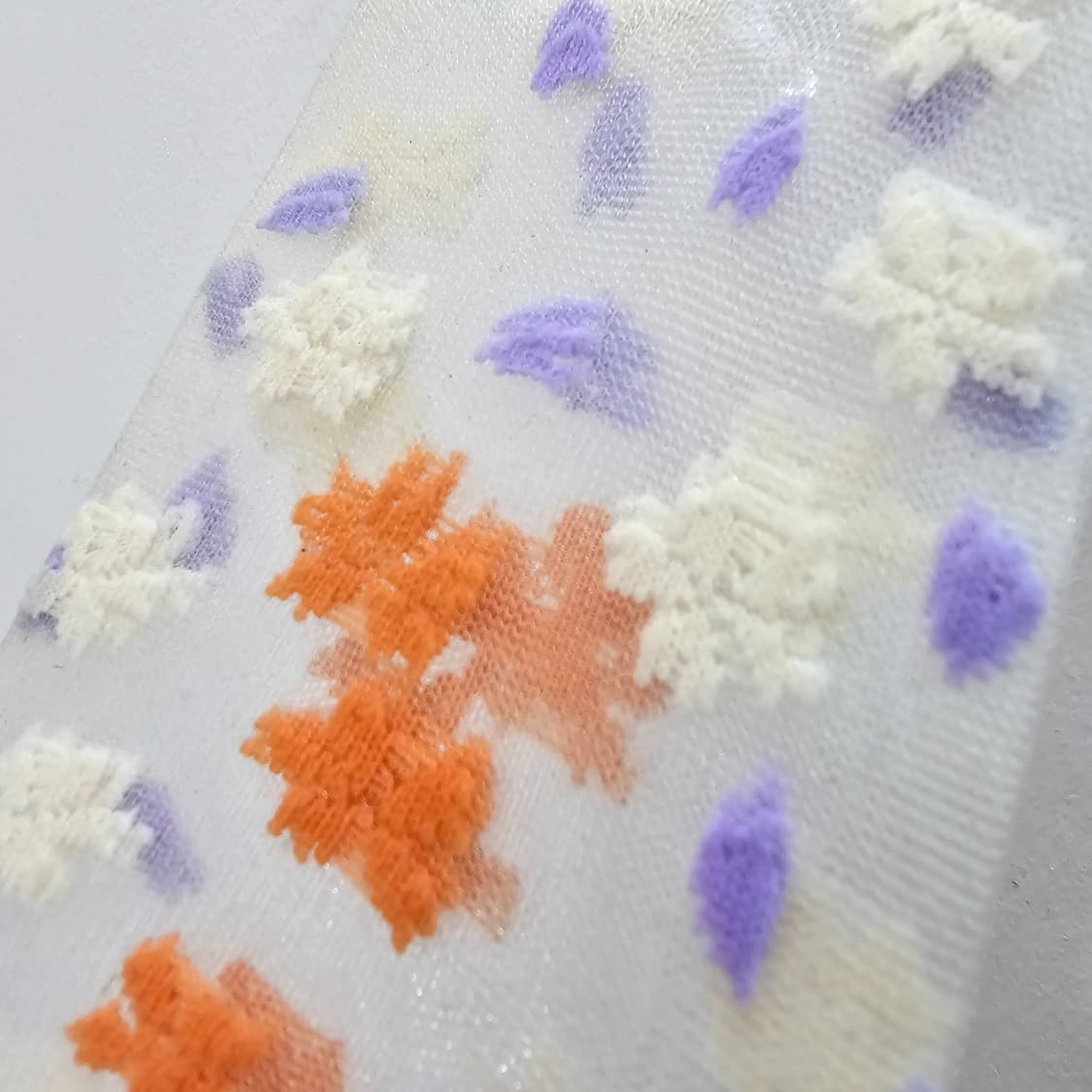 컬러 플라워 시스루 삭스  상품이미지4