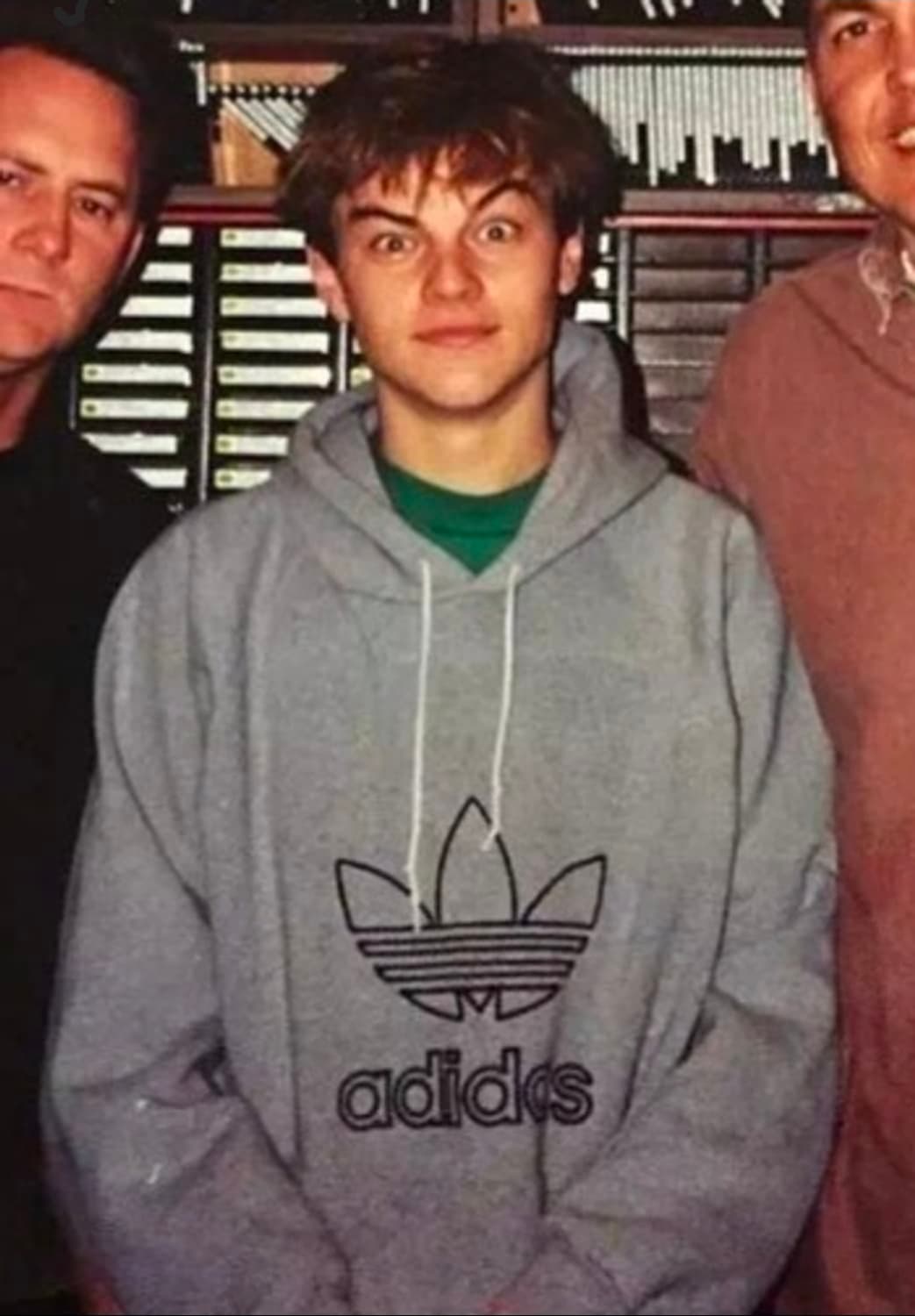 90s 빈티지 아디다스 후드 후드티 그레이 [xl] usa 상품이미지1