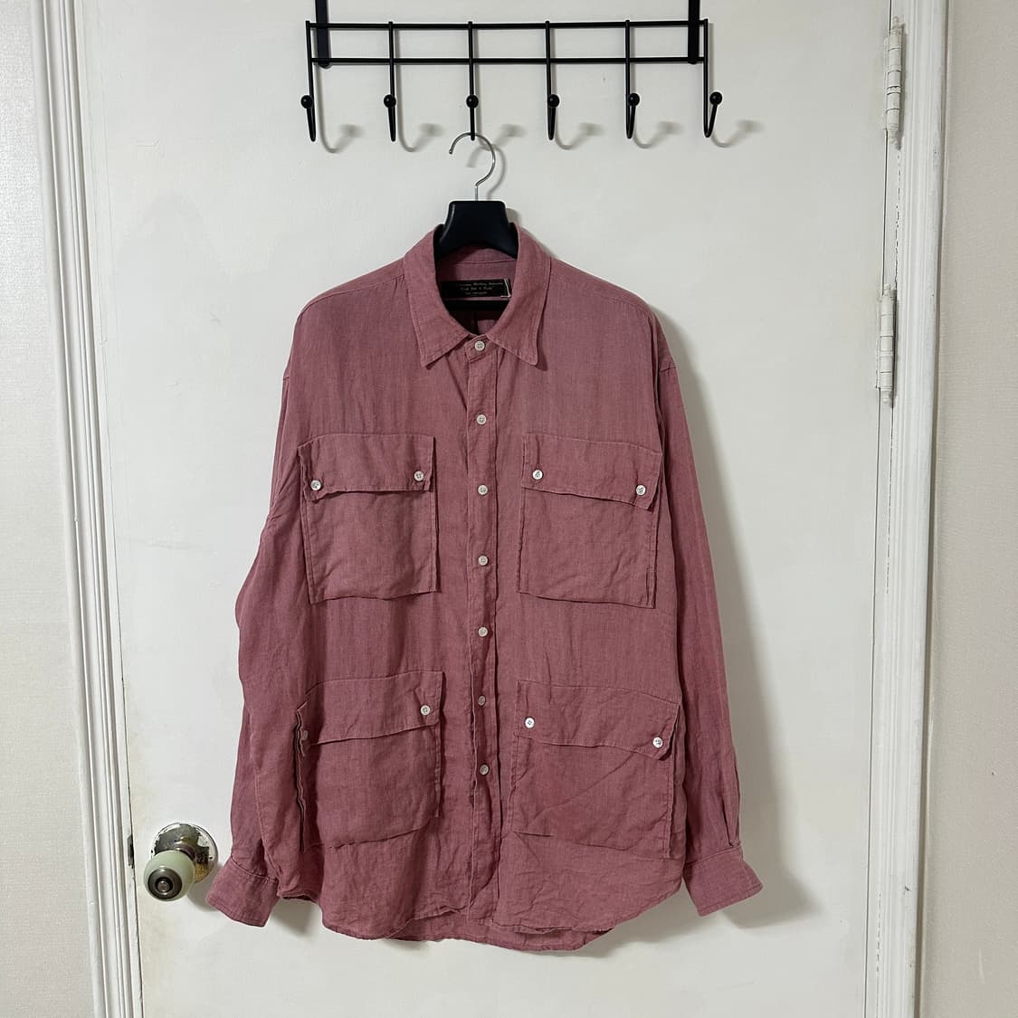 3(L) 다레니모 포켓 셔츠 핑크 레드 상품이미지1