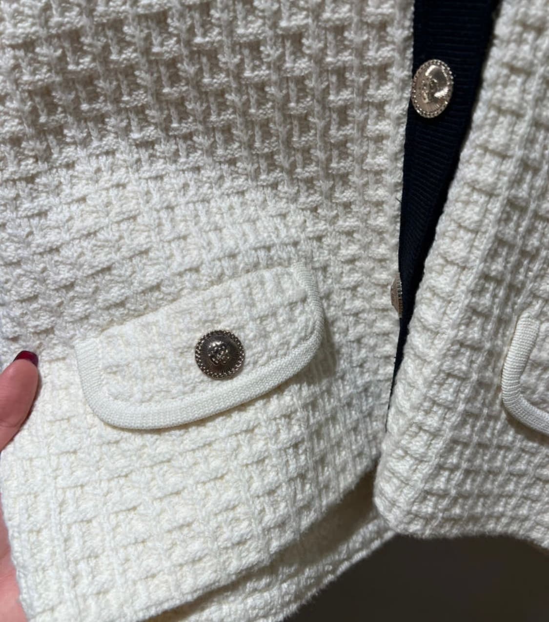 (새상품) 마쥬 세일러 가디건 에크루 상품이미지4