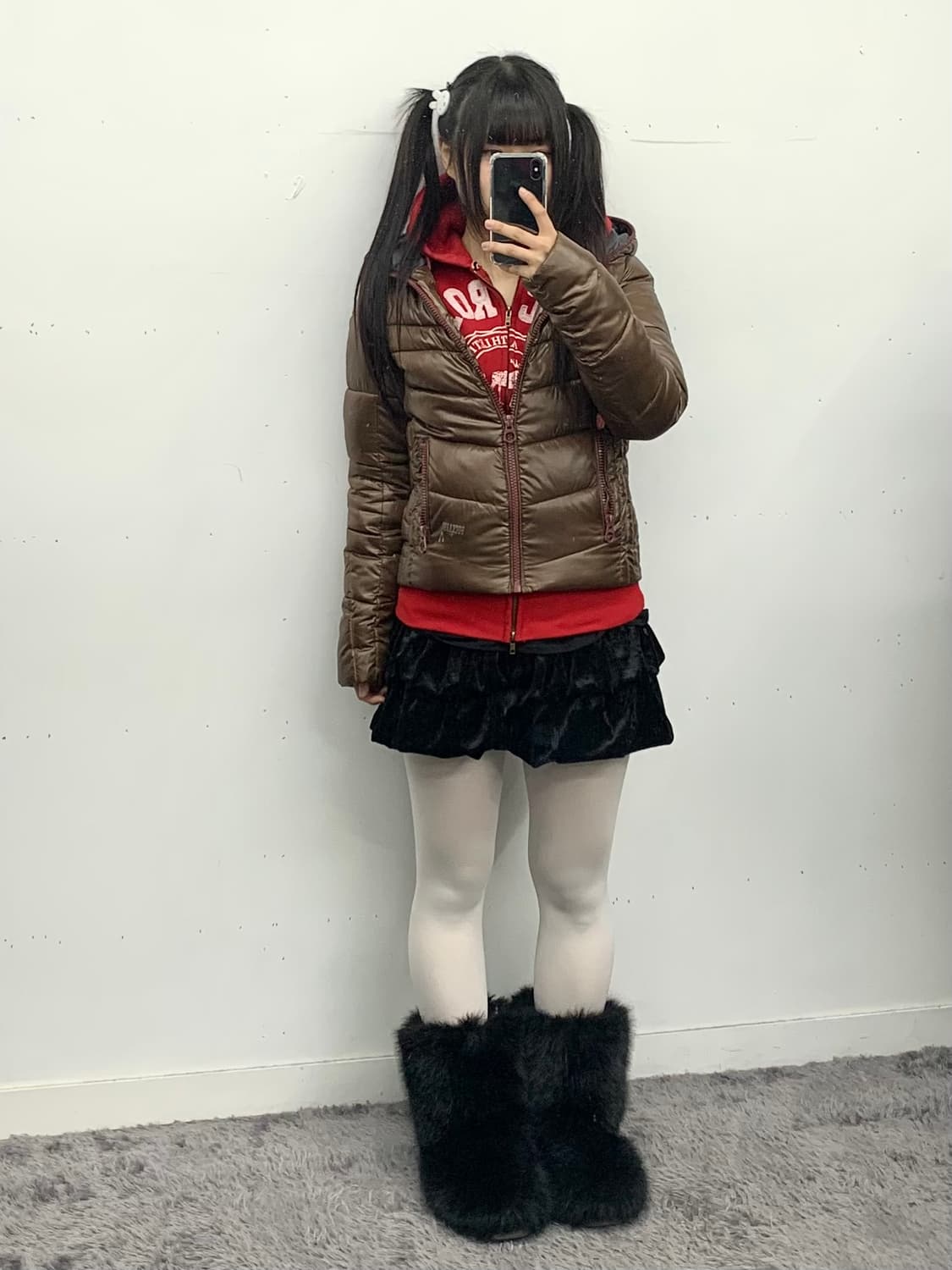 버커루 라인 크롭 패딩 상품이미지2