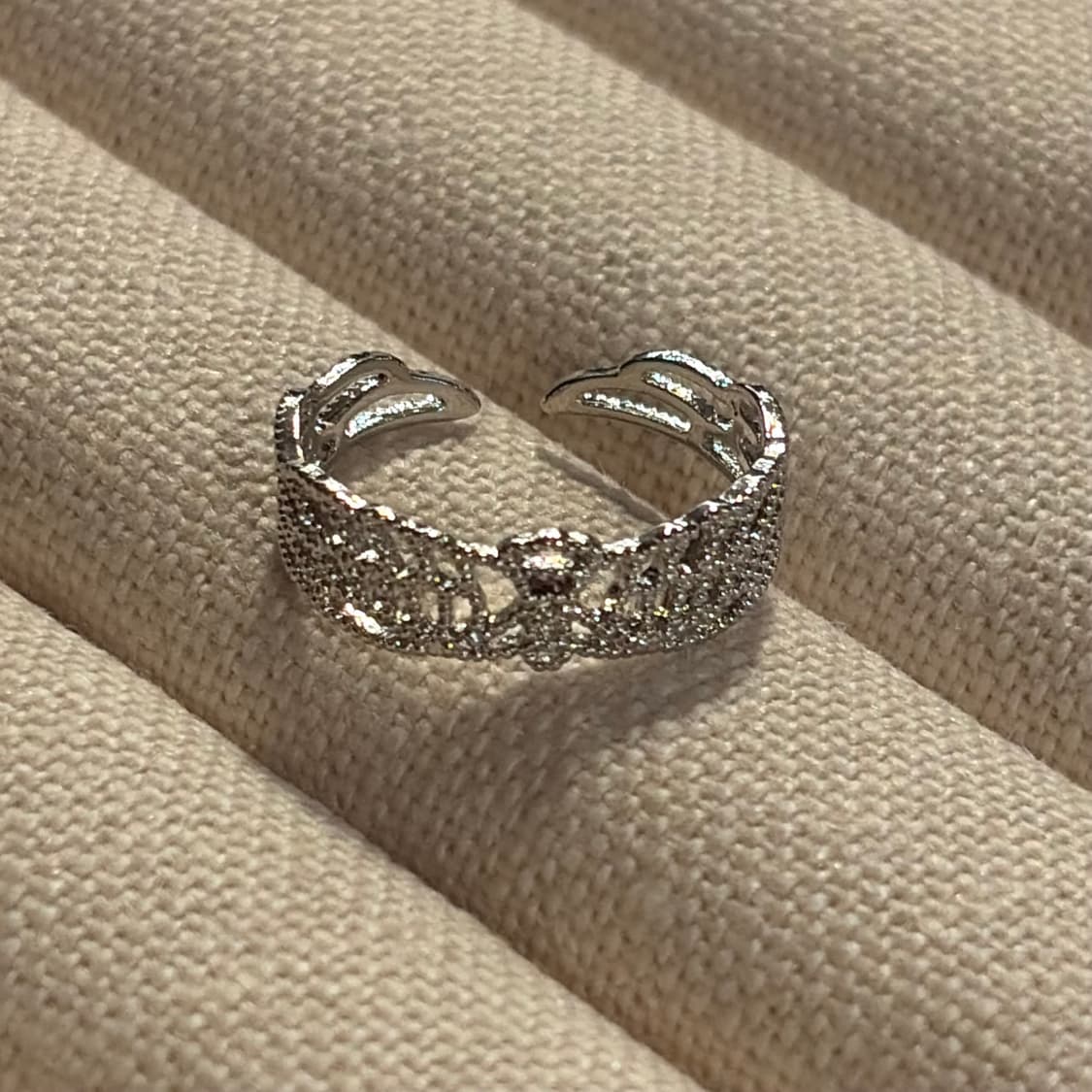 새상품 여성 신주 날개 레이스 오픈링 반지  상품이미지2