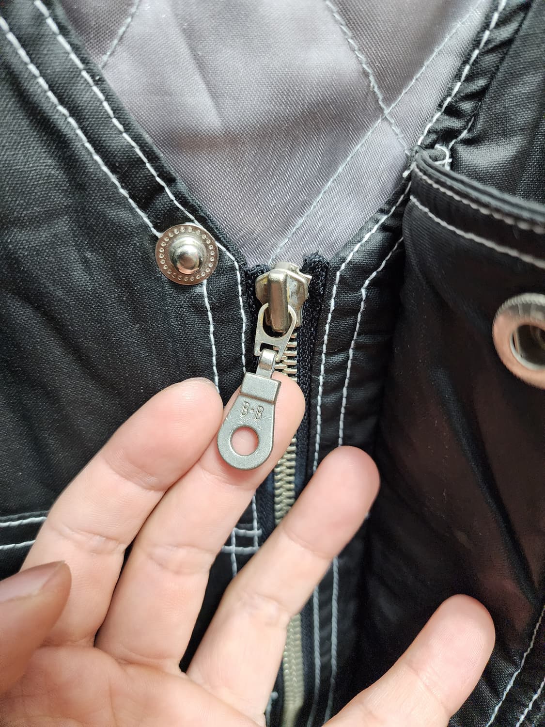 아메카지 안감퀼팅 빈티지 오버핏 베스트  상품이미지5