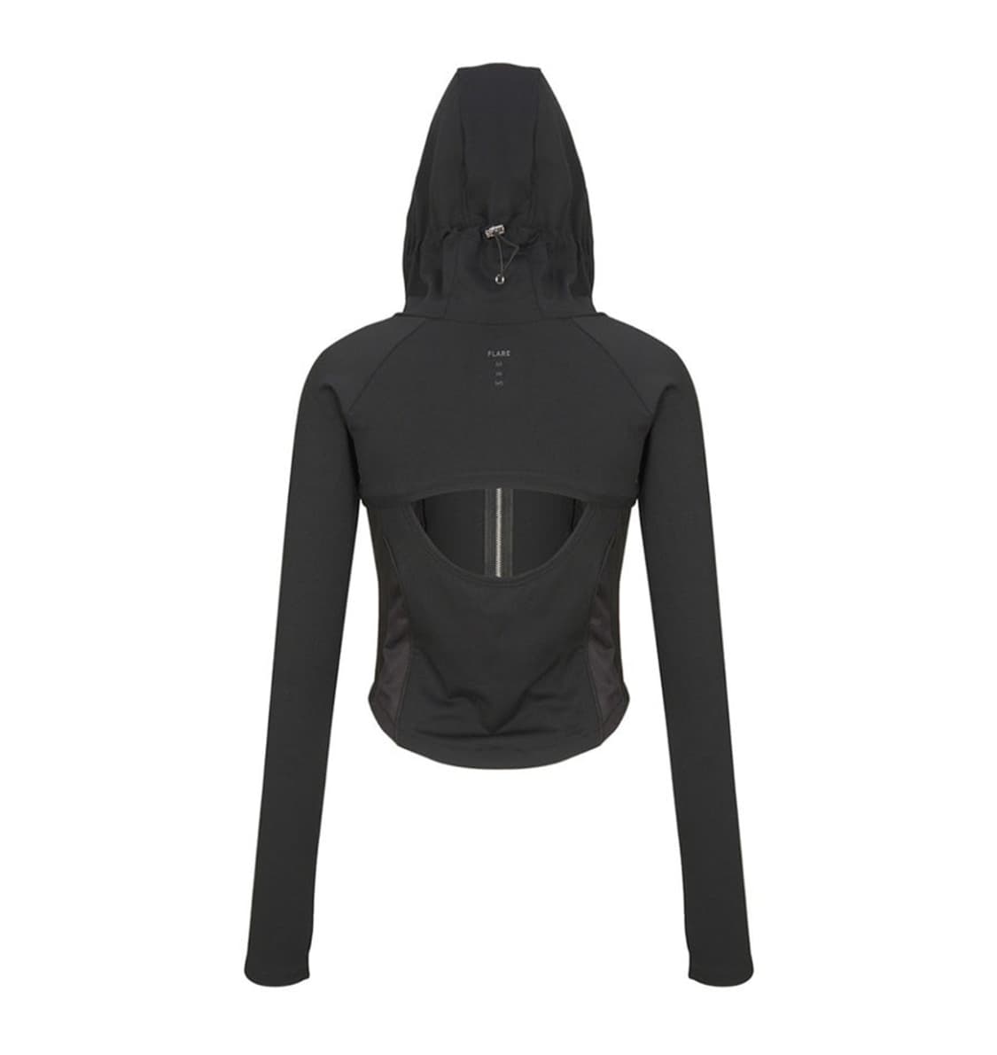 Division Cut-out Hooded ZIP-up (Black) 상품이미지2