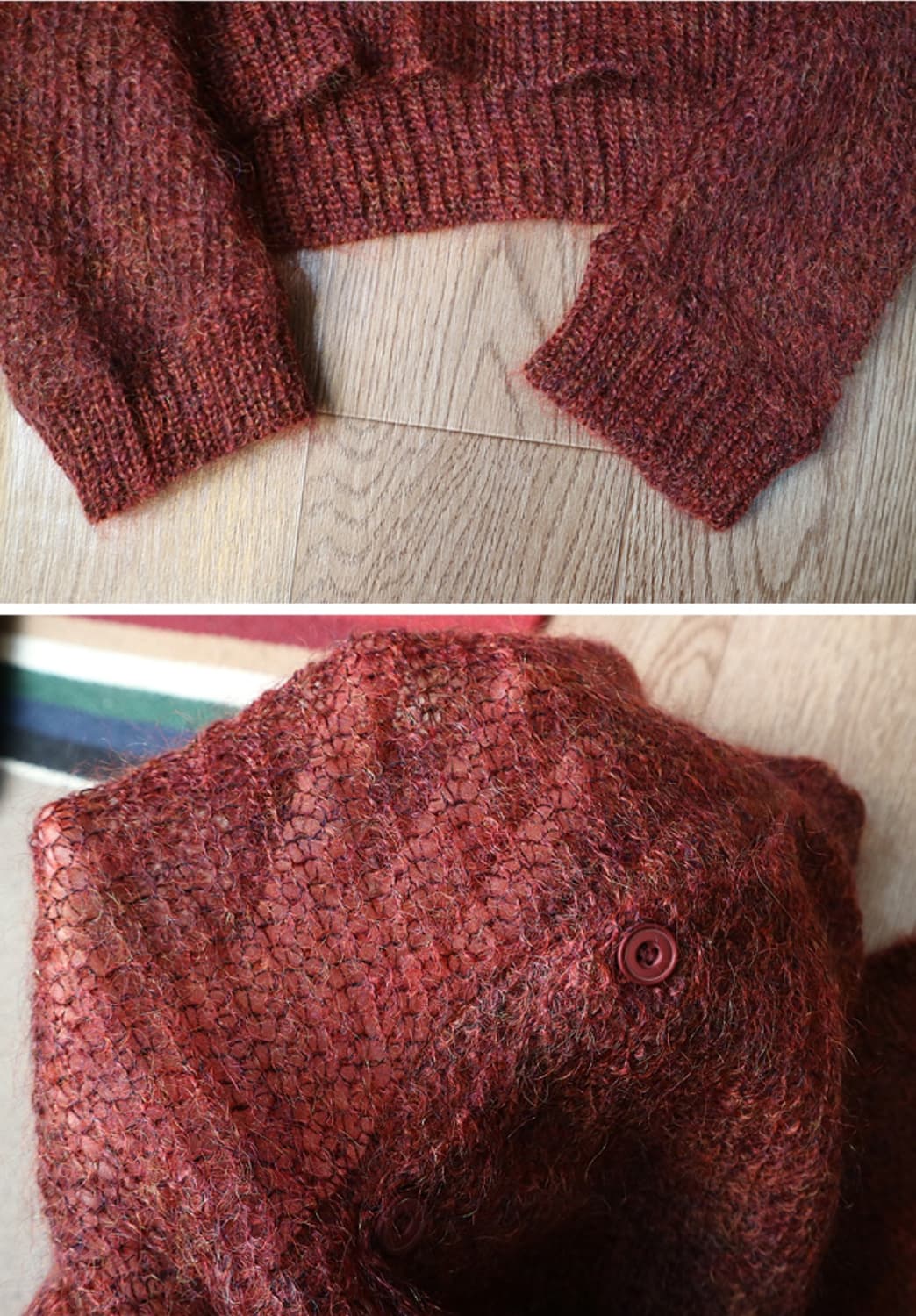 일본판 Plantation 이세이미야케 산하 브랜드 모헤어 시스루
가디건 상품이미지3