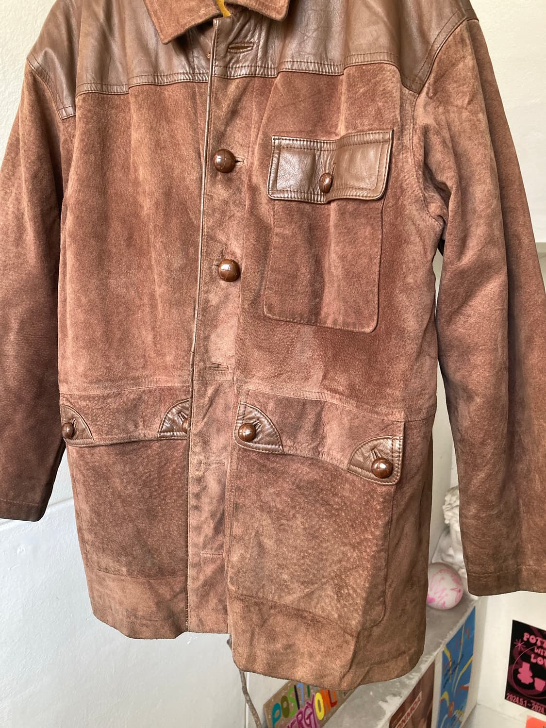 빈티지 스웨이드 가죽 자켓 상품이미지3