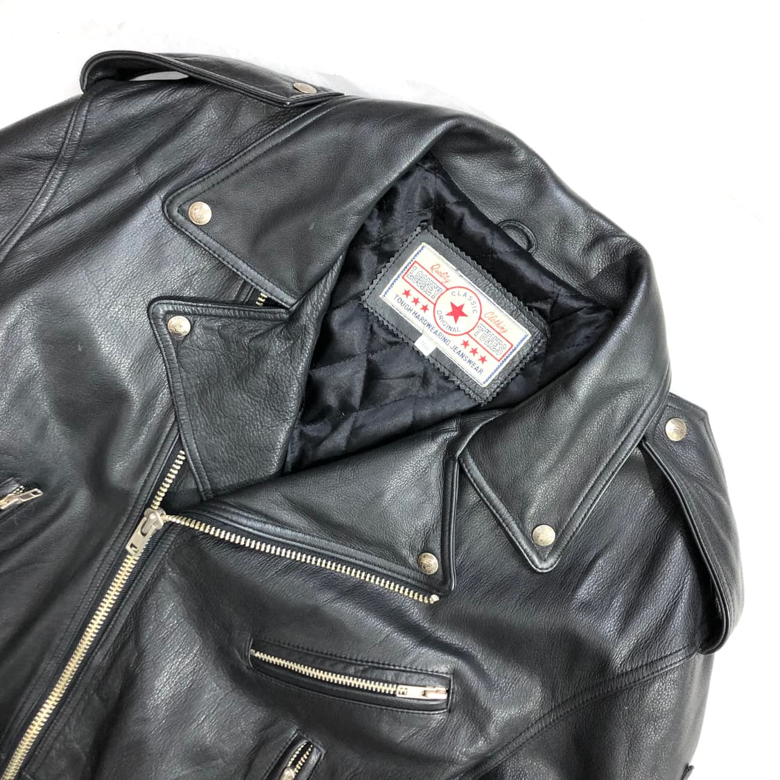 루니툰 빈티지 소가죽 라이더 자켓 100 상품이미지3