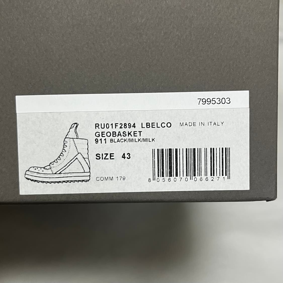 [43]릭오웬스 26ss 지오바스켓 블랙 밀크 상품이미지9