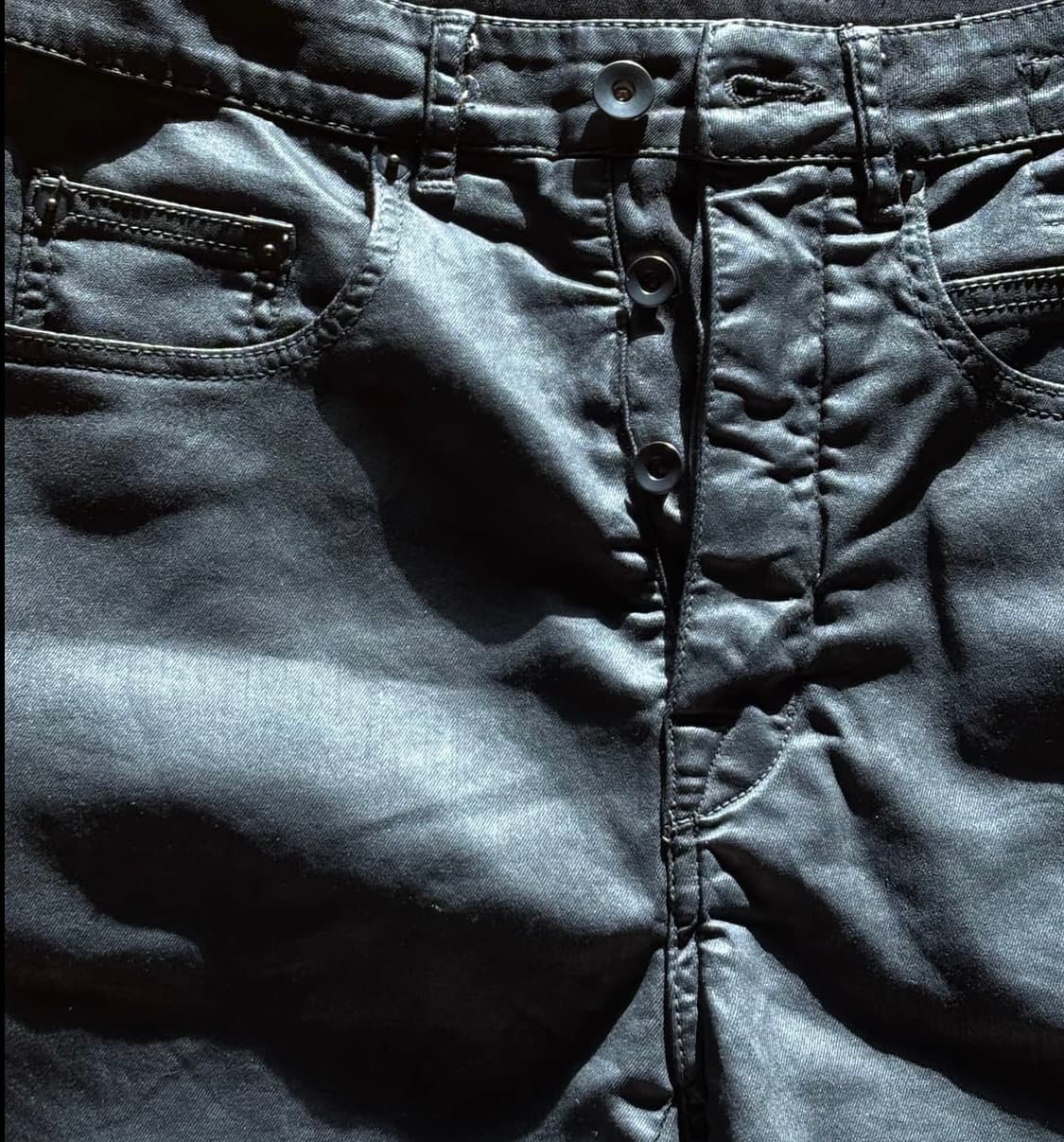 릭오웬스 다크쉐도우 왁스코팅 데님 팬츠 상품이미지3