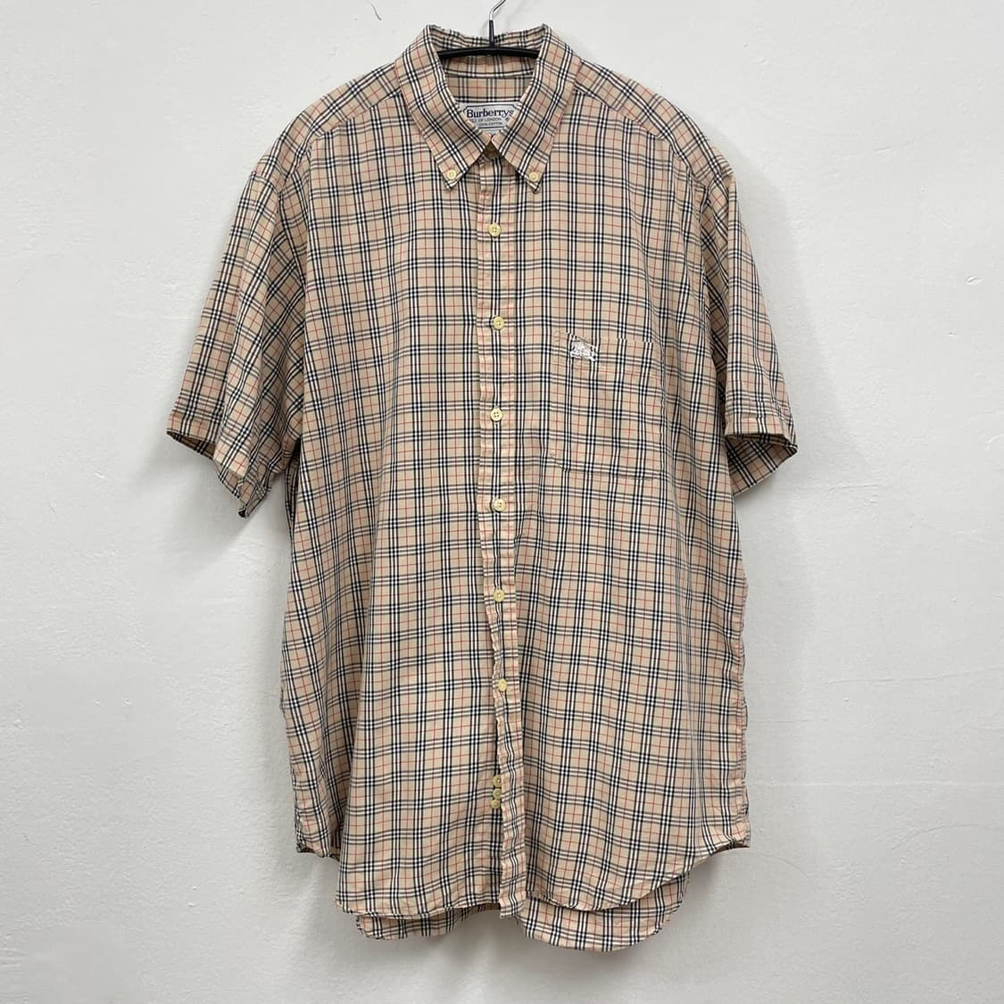 버버리 Burberry 90s 노바체크 포켓 반팔셔츠 L (41) 상품이미지7