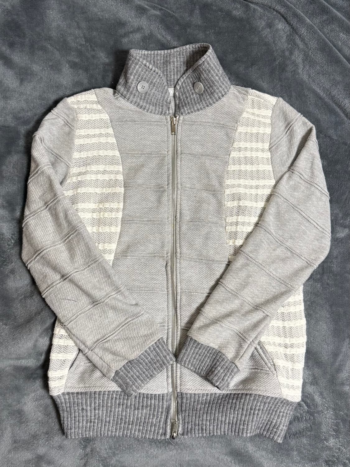 허그유어스킨 플랩 니트집업 그레이 상품이미지2