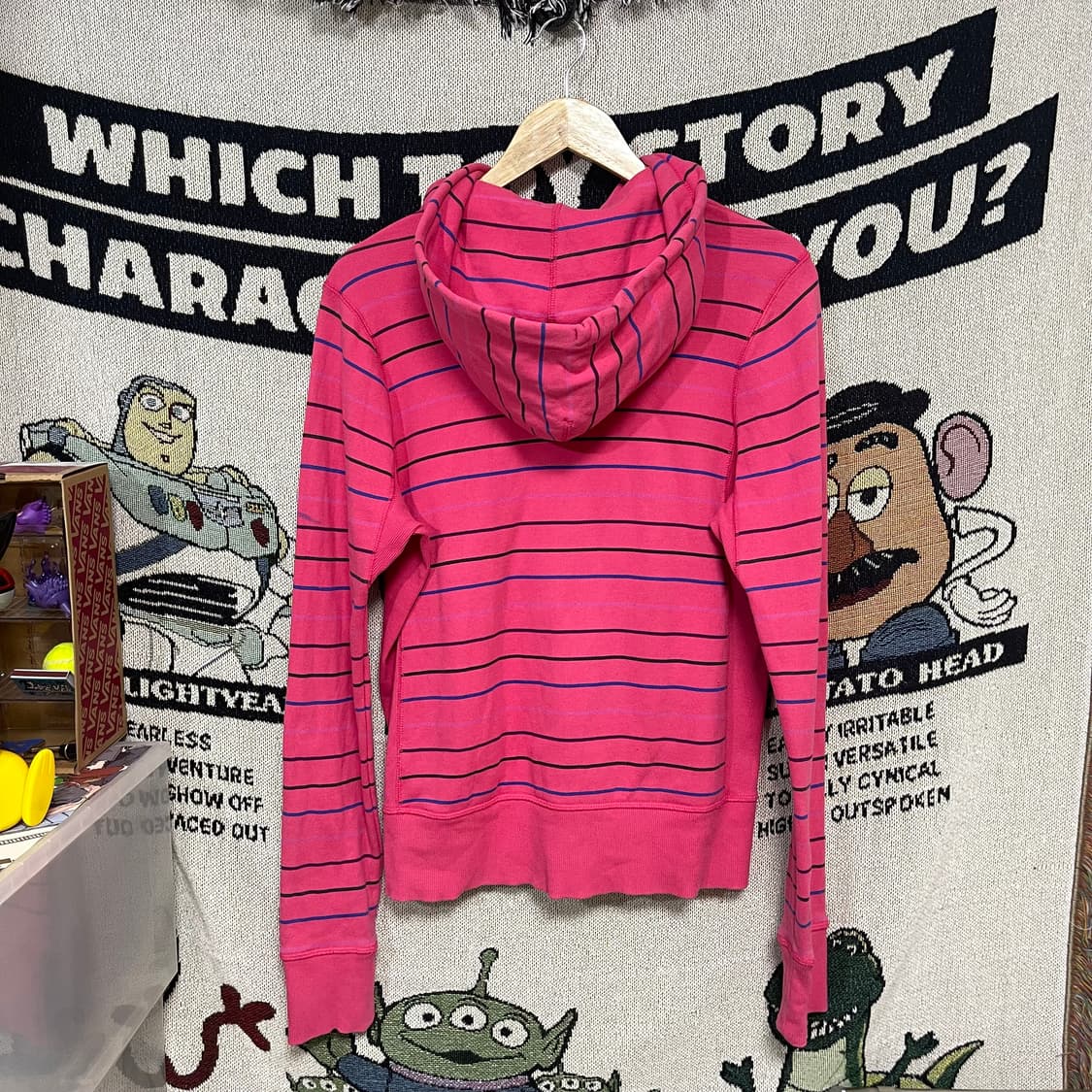 나이키 핑크 스트라이프 후드집업 상품이미지2