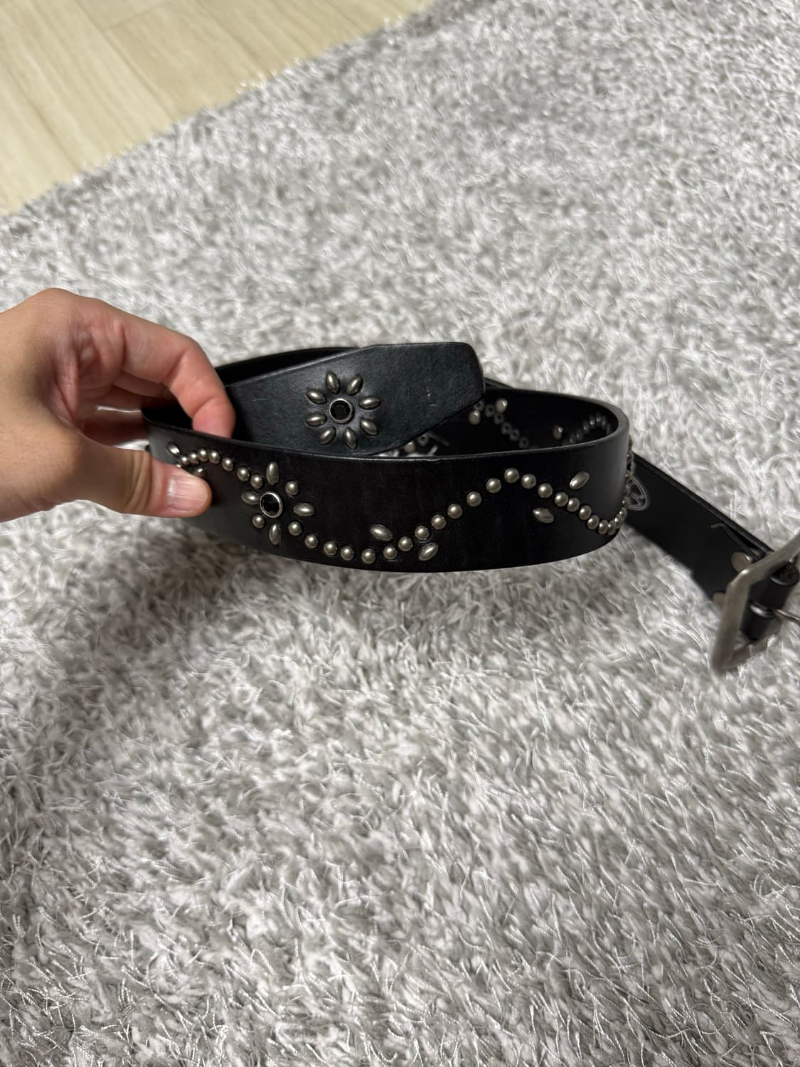 아웃스탠딩 벨트 OSTD STUD BELT TYPE 2_BLACK 상품이미지2