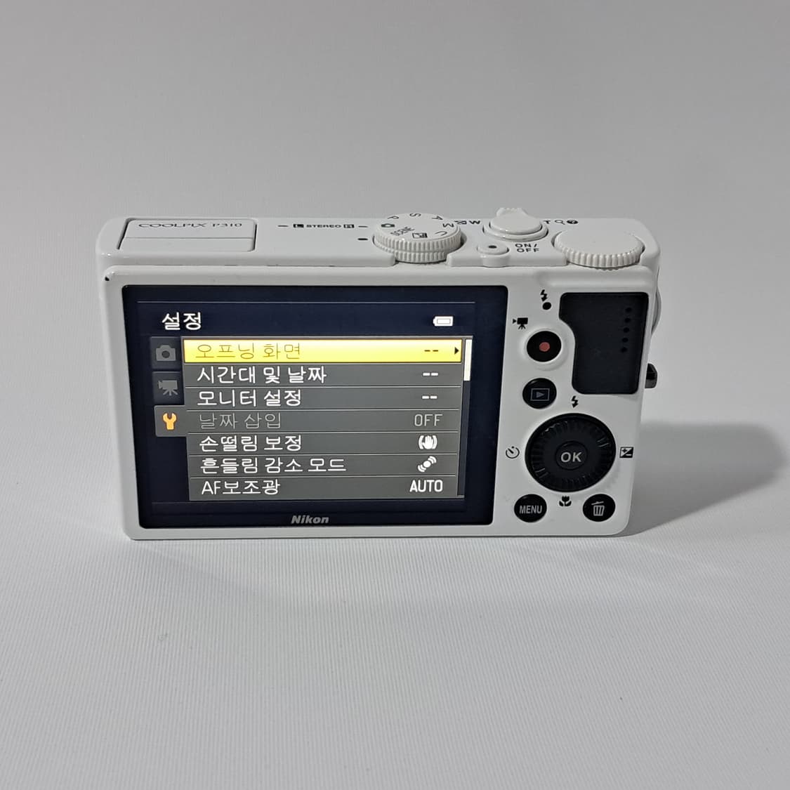팝업 플래시!) 니콘 쿨픽스 P310 화이트 디카 상품이미지6