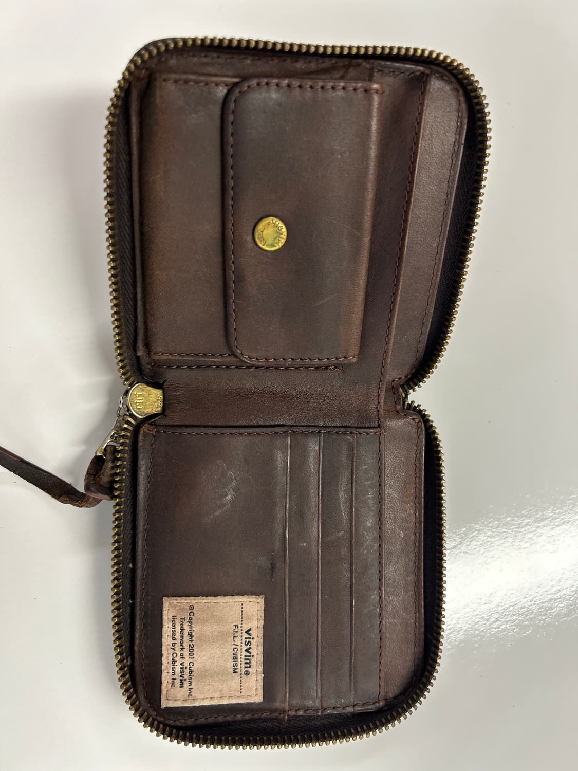 VISVIM 올드비즈빔 다크브라운 레더 바이폴드 지갑 상품이미지6