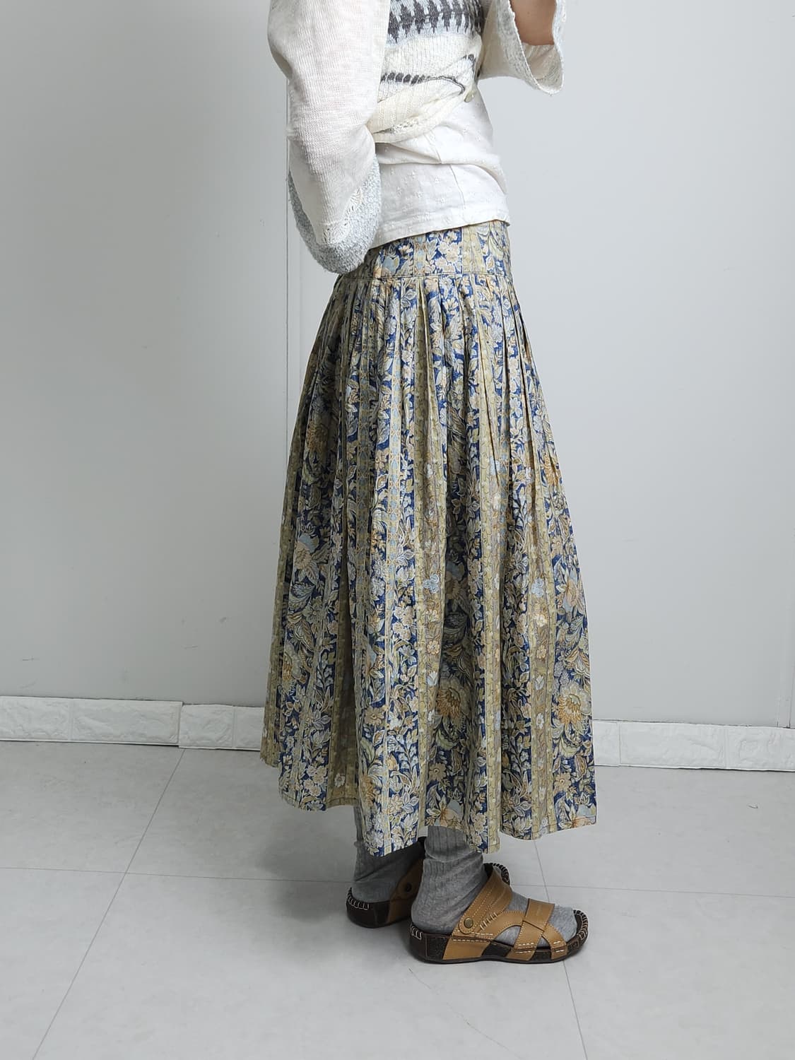 플로럴 에스닉 롱 스커트 상품이미지4