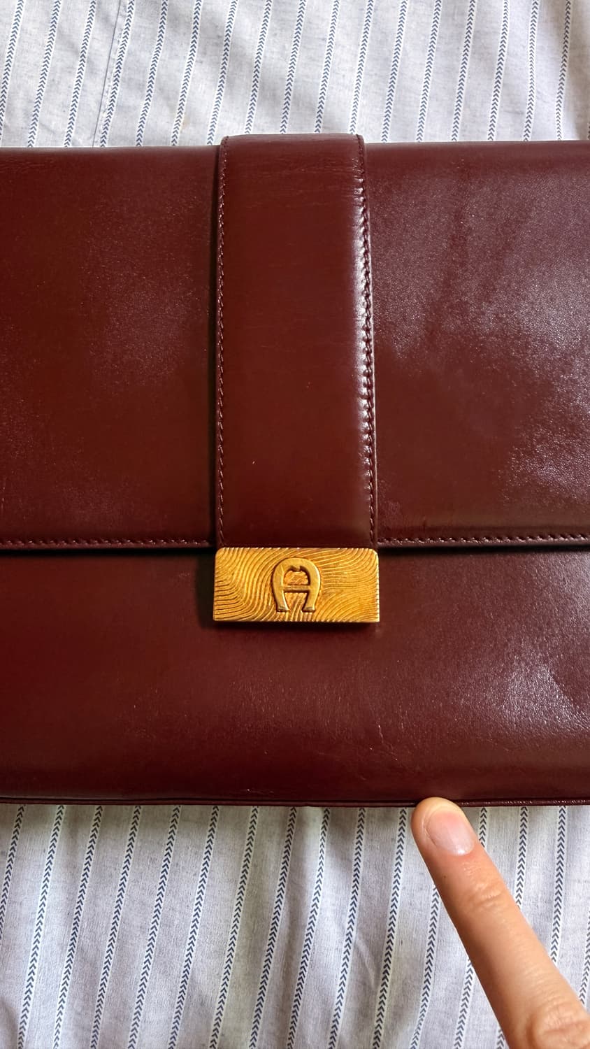 독일 Aigner 아이그너 빈티지 숄더백 가죽 가방 상품이미지4