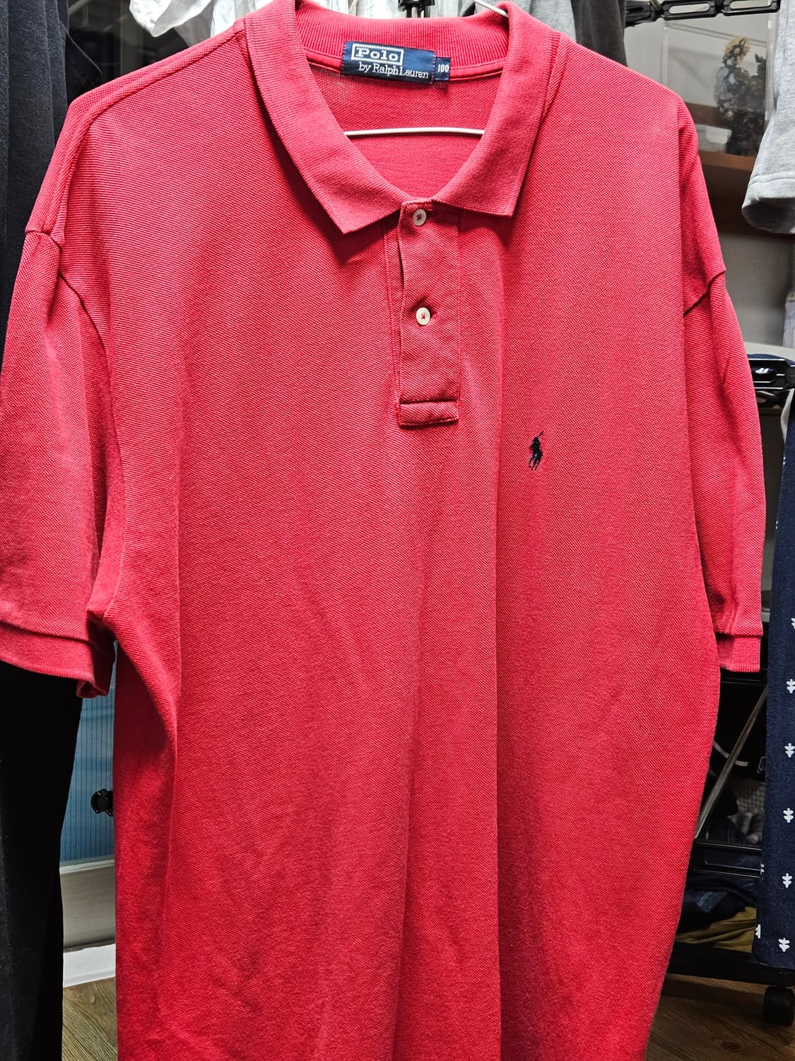 폴로 레드 카라티 100사이즈 (L) 상품이미지1