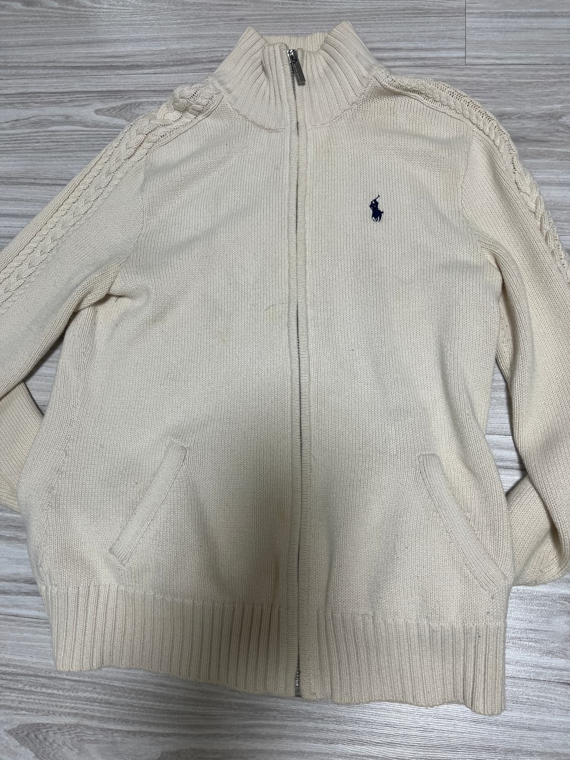 폴로 집업 니트 빈티지 상품이미지2