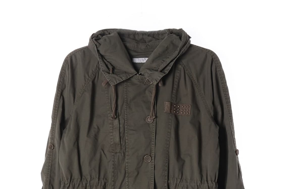 HUM 여성 코튼 후드 야상 점퍼 카키 상품이미지4