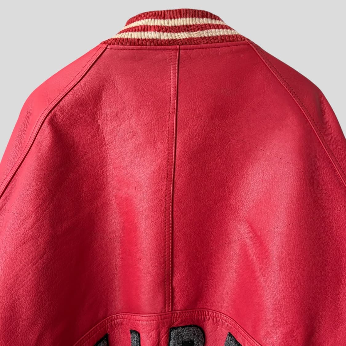 (L)90s Avirex 아비렉스 레더 바시티 자켓 상품이미지8