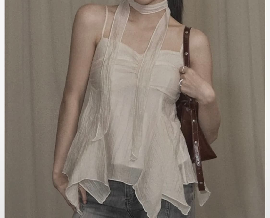 카키포인트 스카프 탑 상품이미지1