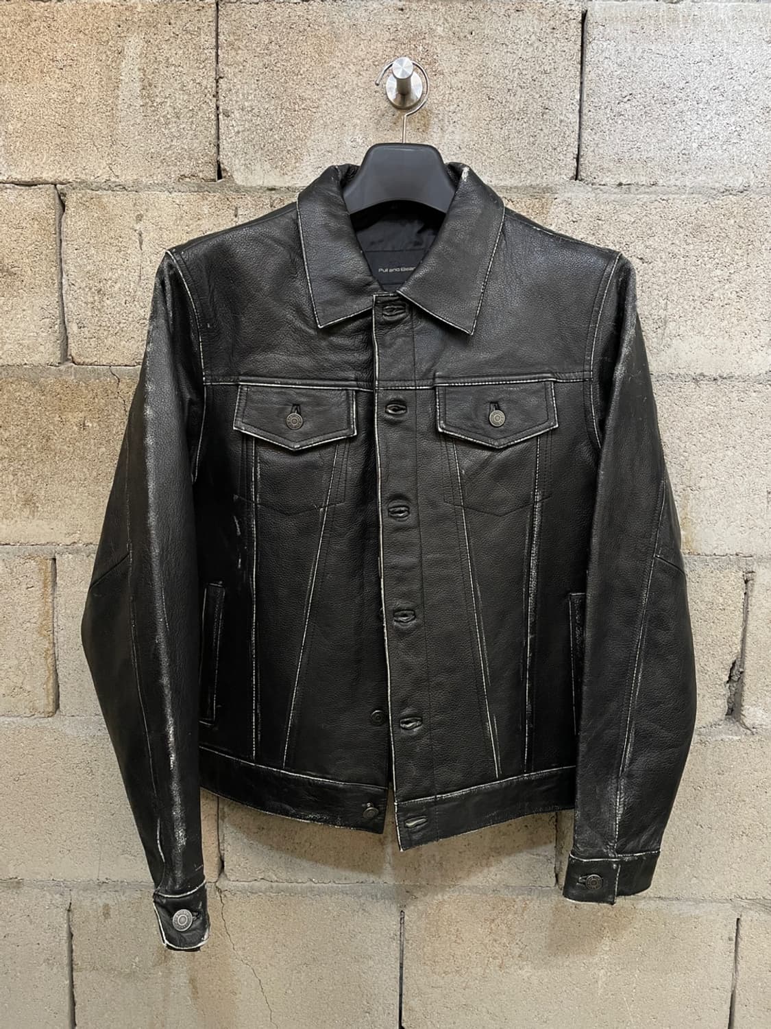 빈티지 Pull And Bear 레더 트러커 자켓  상품이미지1