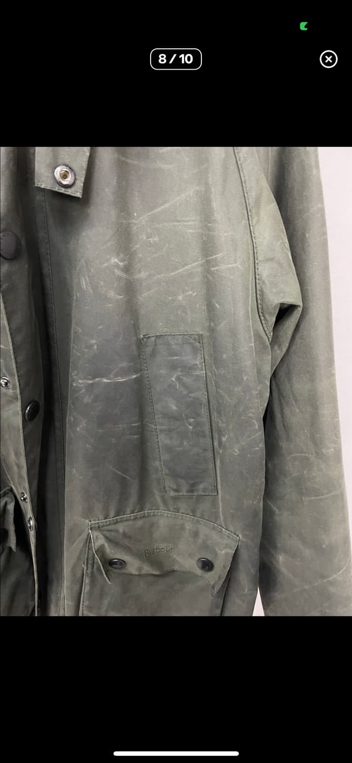 바버 뷰포트 올리브 왁스 자켓 A3343 상품이미지8