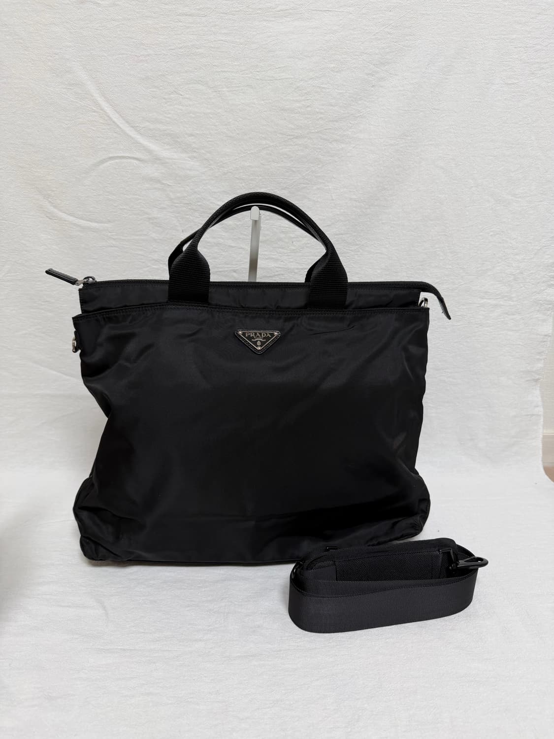 정품 프라다 포코노 나일론 블랙 토트백 숄더백 비지니스 노트북가방 상품이미지4