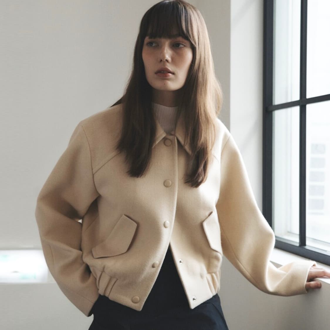 텐먼스(10MONTH) 버튼업 블루종 점퍼 55-66 상품이미지2