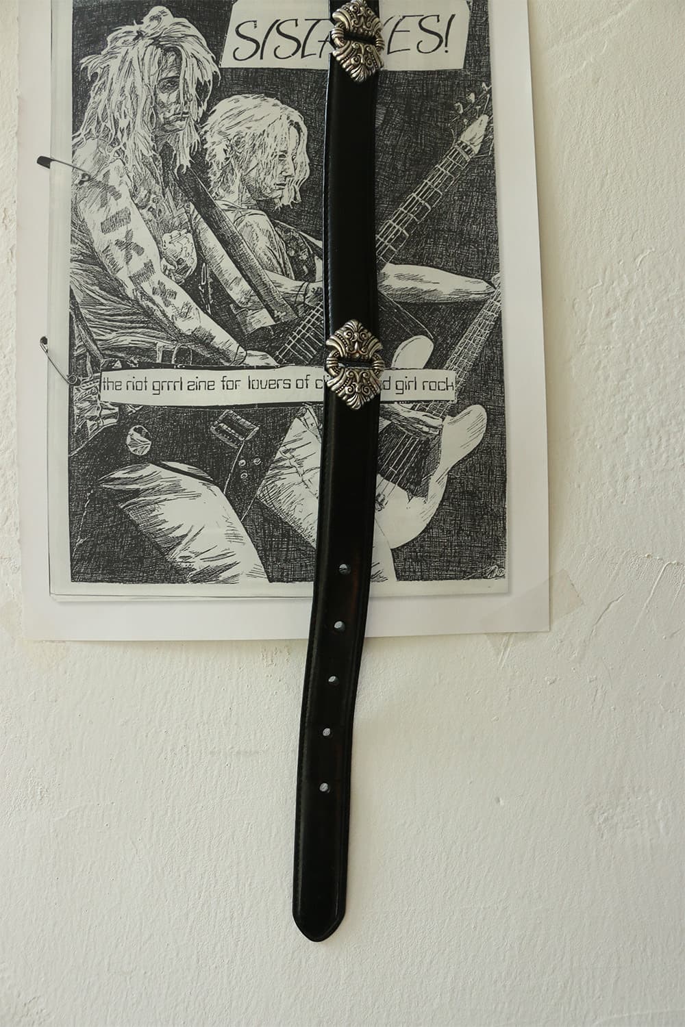 빈티지 웨스턴 블랙 레더 벨트 상품이미지8